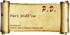 Perl Diána névjegykártya